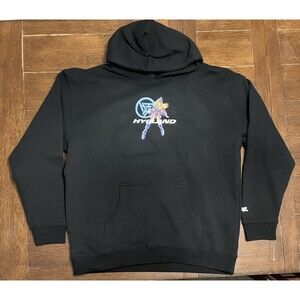 Hypland x YuGiOh Dark Magician Girl Hoodie Black Mens XL Anime NWOT Rare